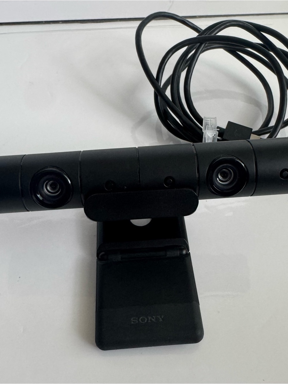 Sony PS4 PlayStation Camera CUH-ZEY2 w/ Stand And USB Adapter Tested Working BLK